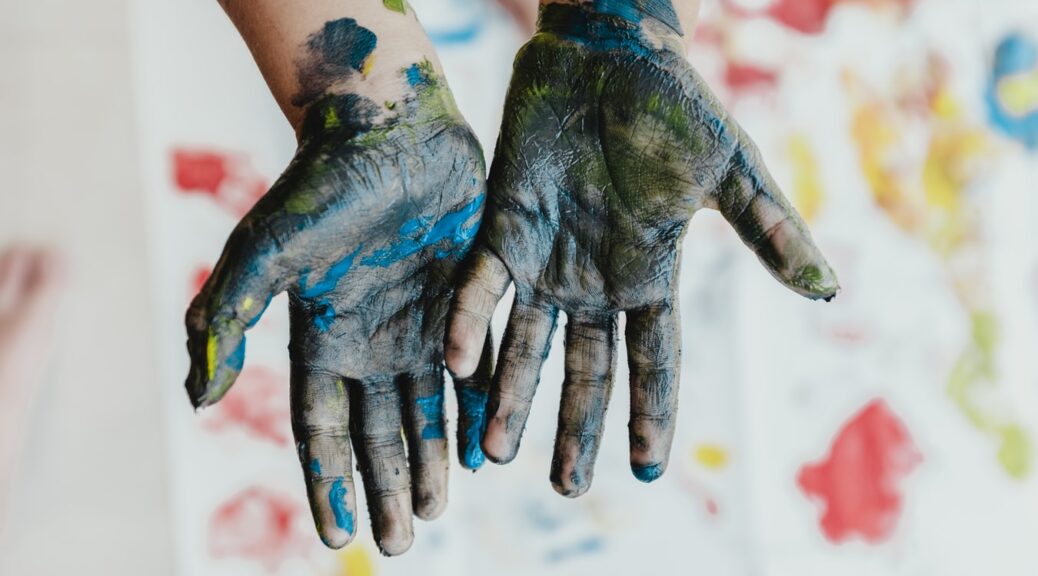 paint on hands