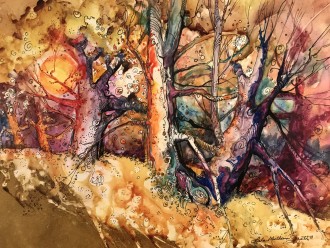 Watercolor Tree Painting