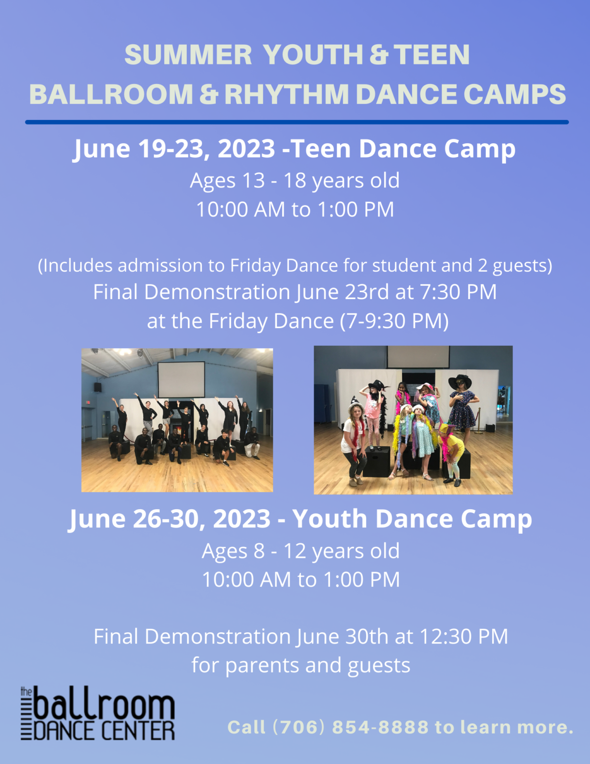 Teen Ballroom & Rhythm Dance Camp at The Ballroom Dance Center
