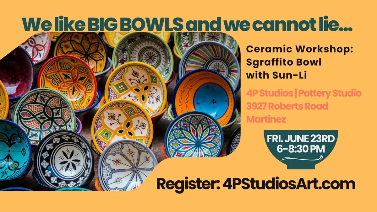 Ceramic Sgraffito BIG Bowl