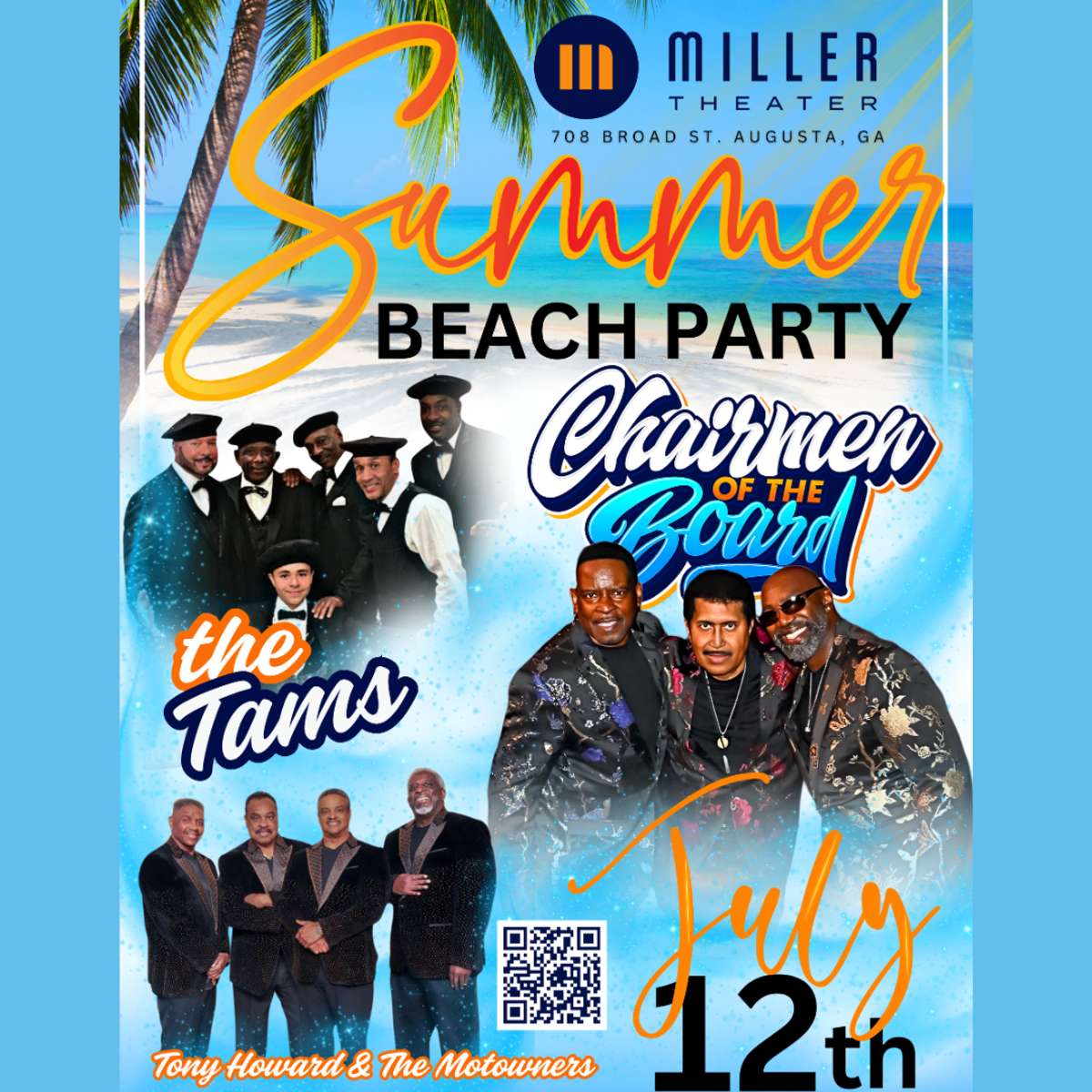 SUMMER BEACH PARTY | FEATURING CHAIRMEN OF THE BOARD, THE TAMS, AND TONY HOWARD AND THE MOTOWNERS