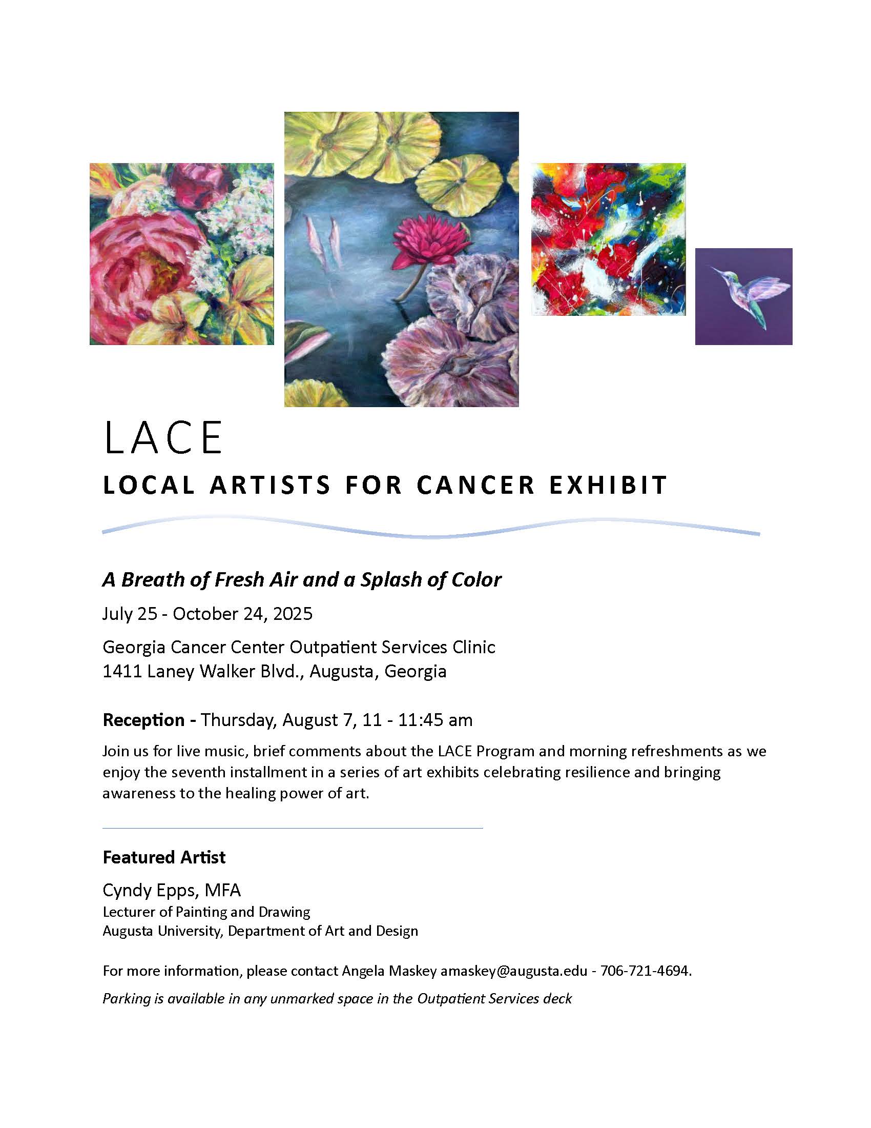 LACE: Local Artists for Cancer Exhibit – A Breath of Fresh Air and a Splash of Color