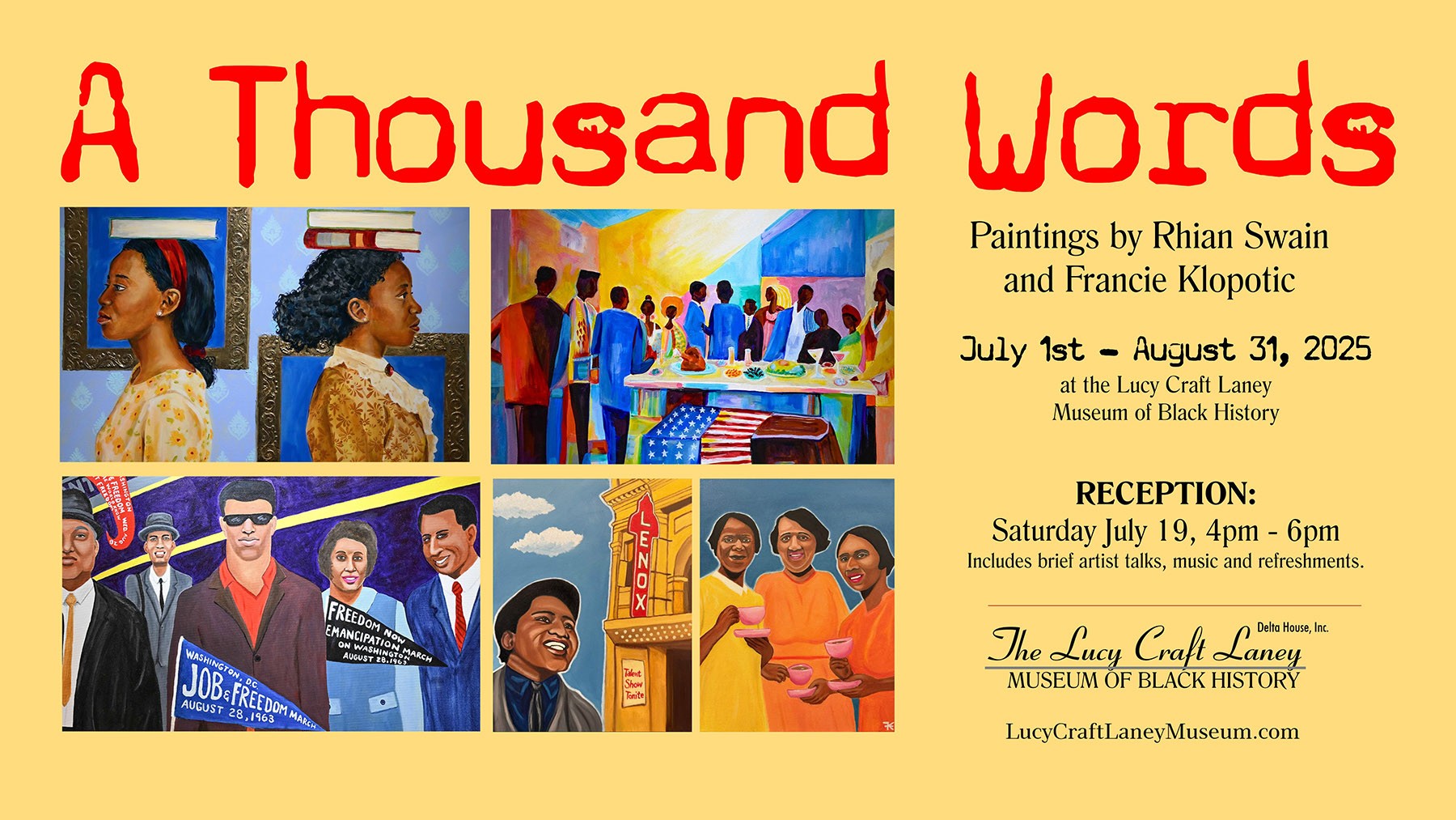 “A Thousand Words” Exhibit Reception at Laney Museum of Black History
