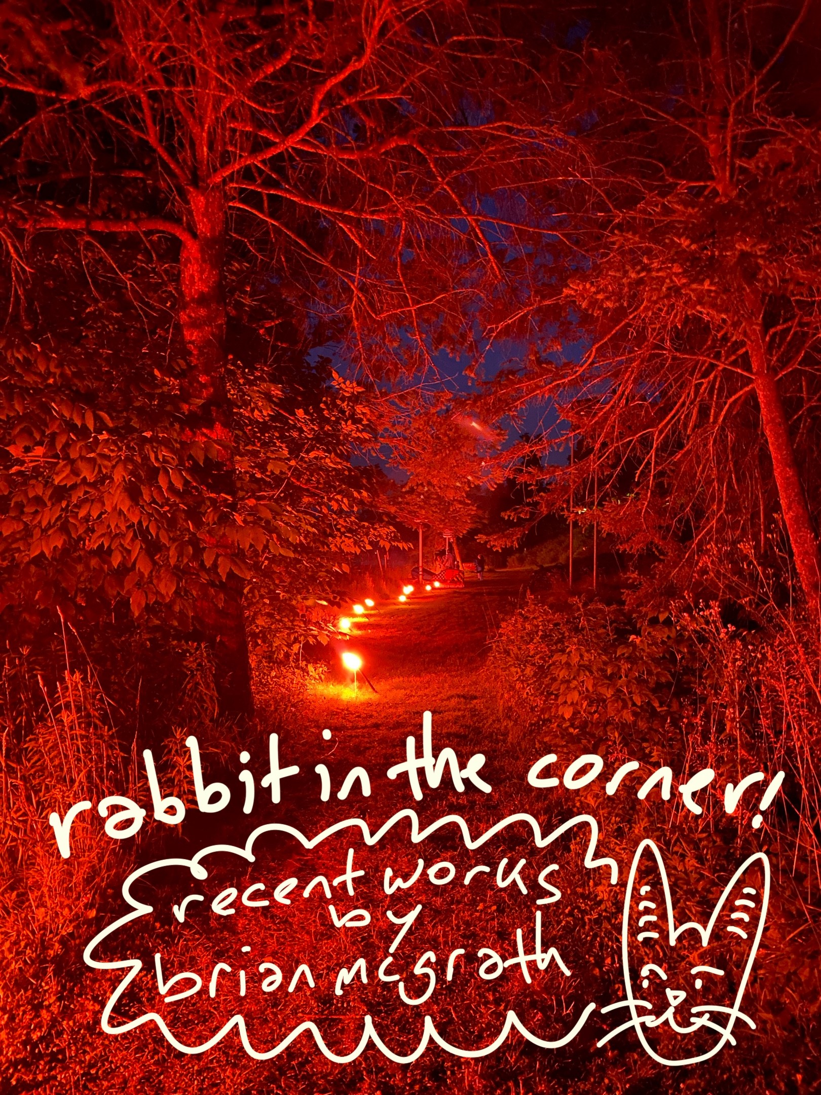 “Rabbit in the corner!” works by Brian McGrath