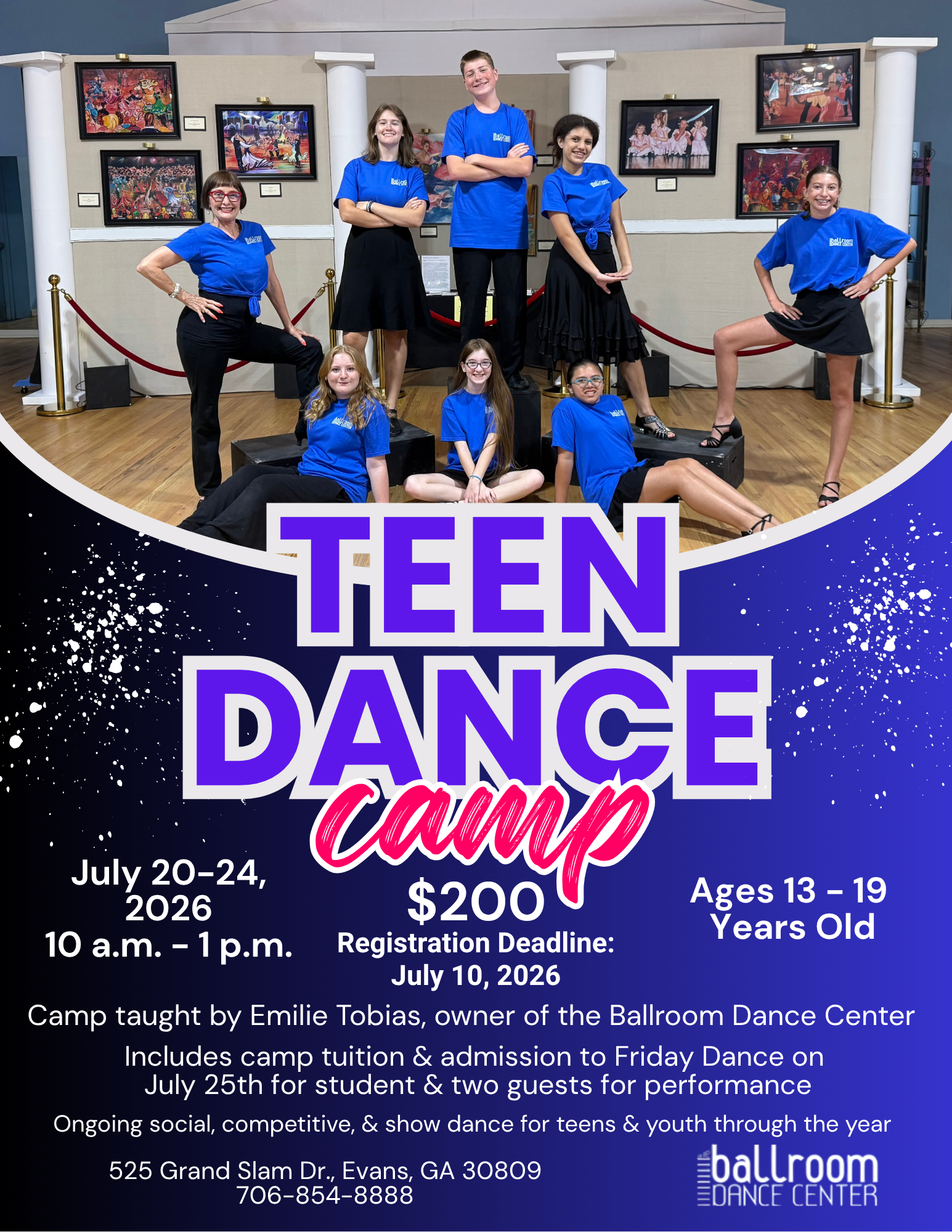 Teen Ballroom & Rhythm Summer Dance Camp